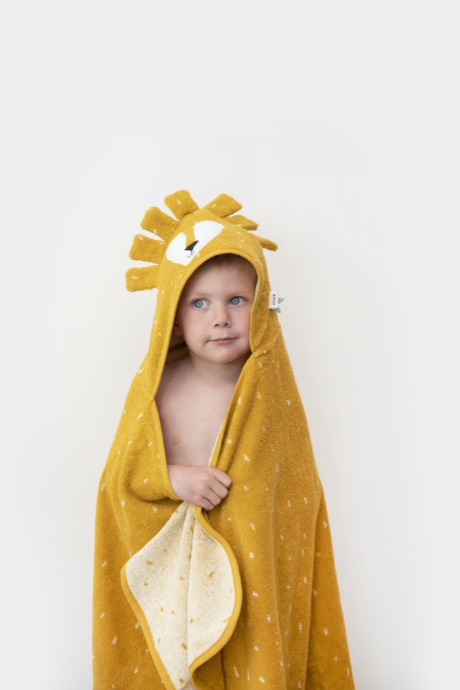Hooded towel | 75x75cm - Mr. Lion